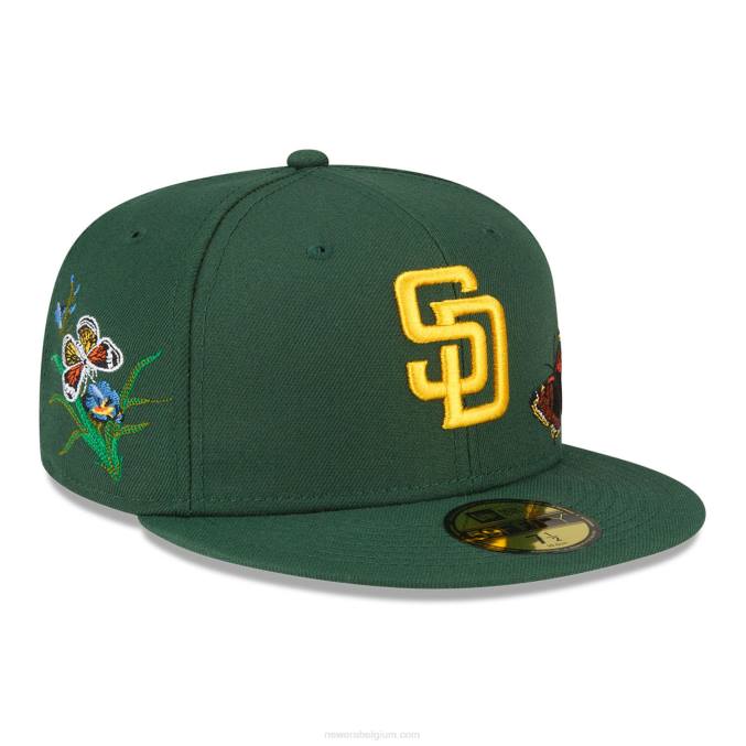 New Era san diego padres vilt x mlb donkergroene 59fifty pet BT24931