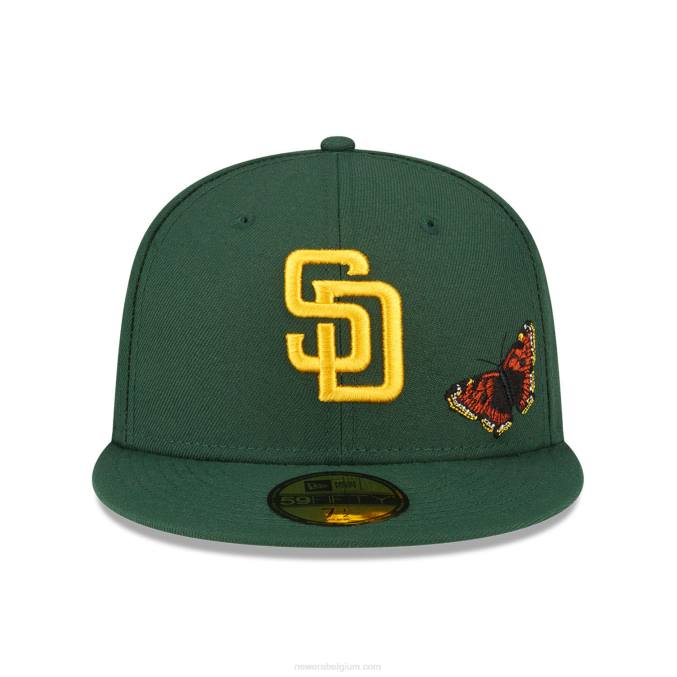 New Era san diego padres vilt x mlb donkergroene 59fifty pet BT24931