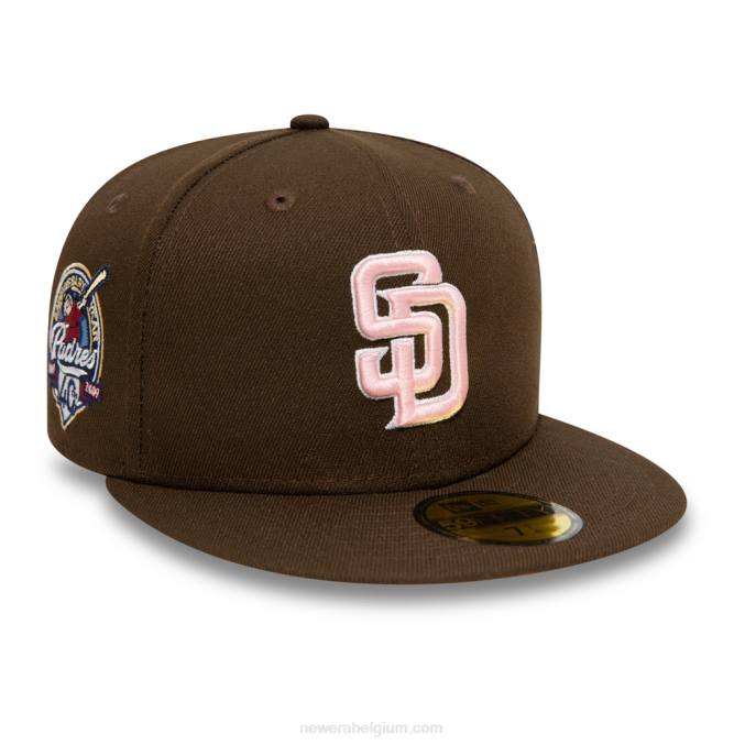 New Era san diego padres walnoot en roze 59fifty pet BT24520