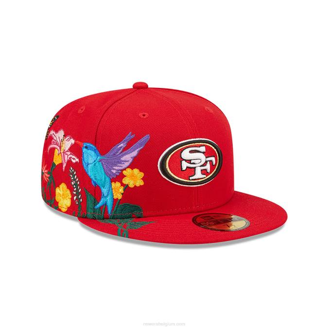New Era san francisco 49ers nfl blooming red 59fifty getailleerde pet BT241417
