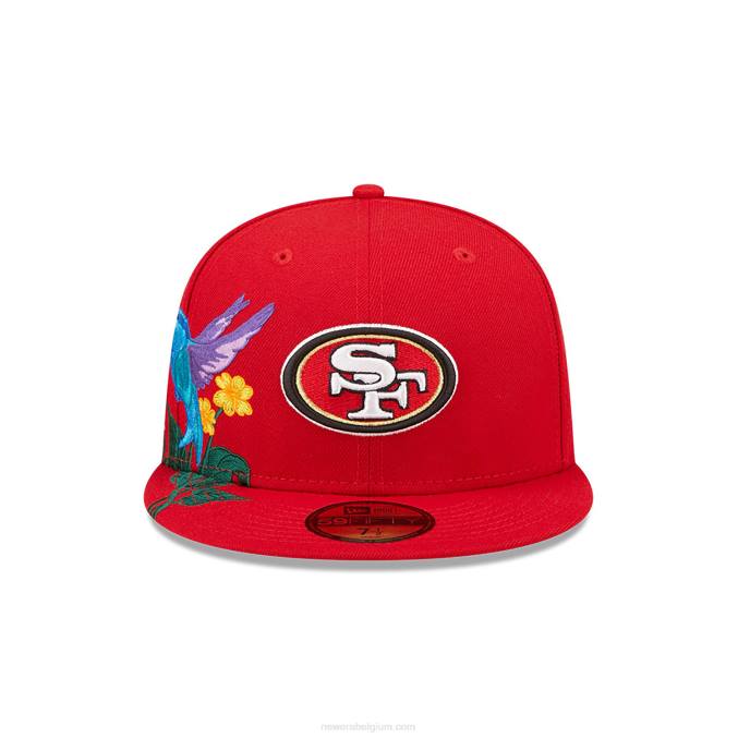 New Era san francisco 49ers nfl blooming red 59fifty getailleerde pet BT241417