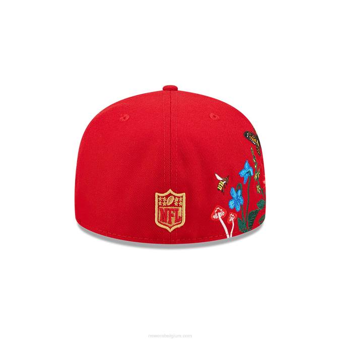 New Era san francisco 49ers nfl blooming red 59fifty getailleerde pet BT241417