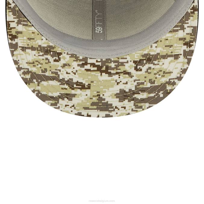 New Era san francisco 49ers nfl salute to service zwarte 59fifty getailleerde pet BT24644