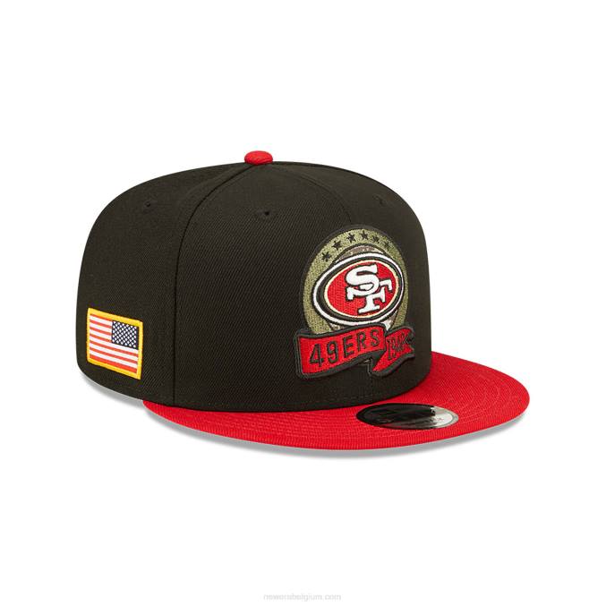 New Era san francisco 49ers nfl salute to service zwarte 9fifty snapback cap BT242103