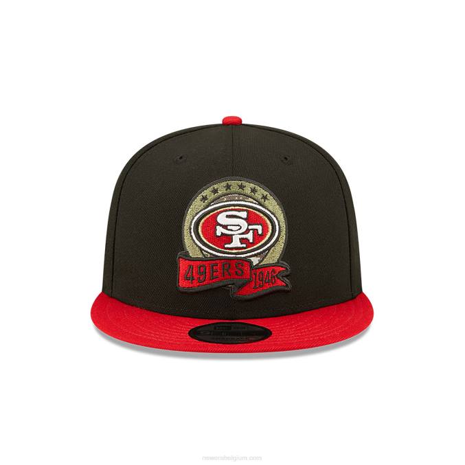 New Era san francisco 49ers nfl salute to service zwarte 9fifty snapback cap BT242103