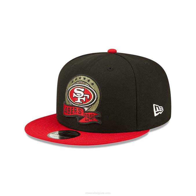 New Era san francisco 49ers nfl salute to service zwarte 9fifty snapback cap BT242103