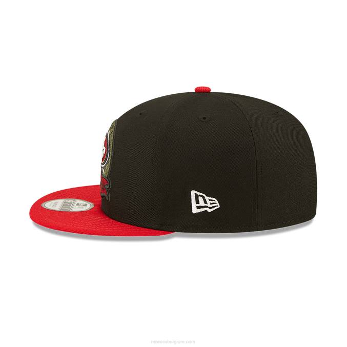 New Era san francisco 49ers nfl salute to service zwarte 9fifty snapback cap BT242103
