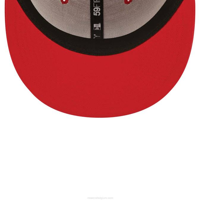 New Era san francisco 49ers nfl sideline 2022 rode 59fifty getailleerde pet BT24430