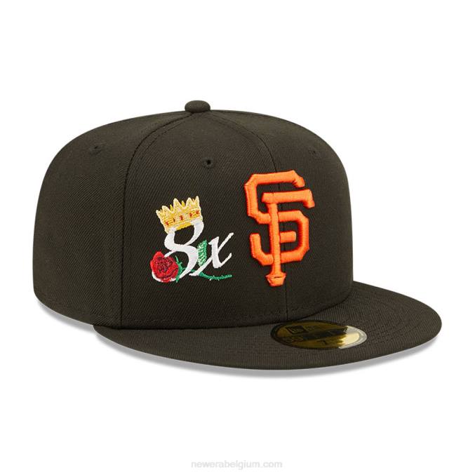 New Era san francisco giants crown champs zwarte 59fifty getailleerde pet BT241134