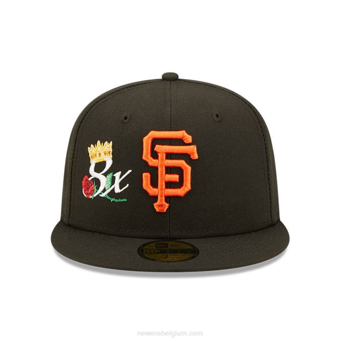 New Era san francisco giants crown champs zwarte 59fifty getailleerde pet BT241134
