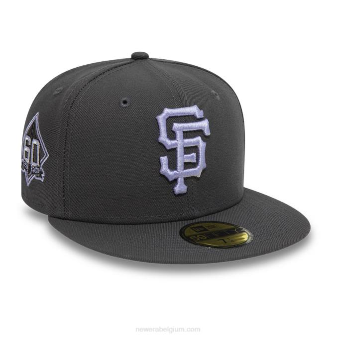 New Era san francisco giants donkergrijze 59fifty getailleerde pet BT241201