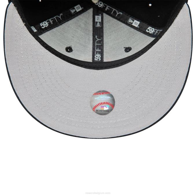 New Era san francisco giants dubbel logo zwarte 59fifty getailleerde pet BT24322