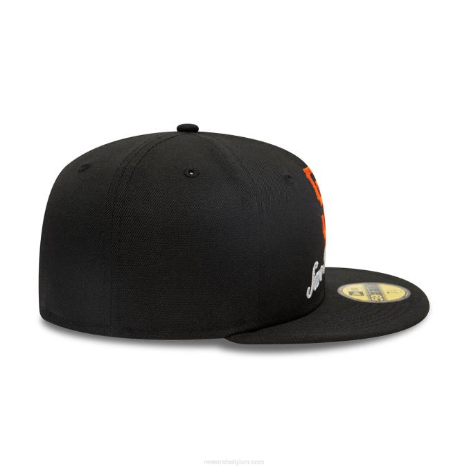 New Era san francisco giants dubbel logo zwarte 59fifty getailleerde pet BT24322
