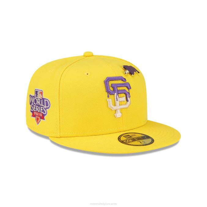 New Era san francisco giants ijzige pop knalgele 59fifty getailleerde pet BT24110