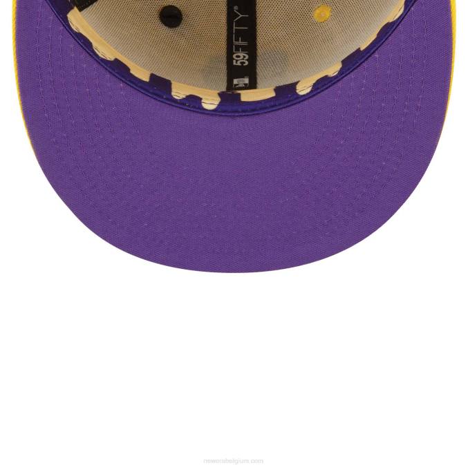 New Era san francisco giants ijzige pop knalgele 59fifty getailleerde pet BT24110