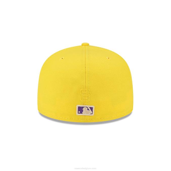 New Era san francisco giants ijzige pop knalgele 59fifty getailleerde pet BT24110