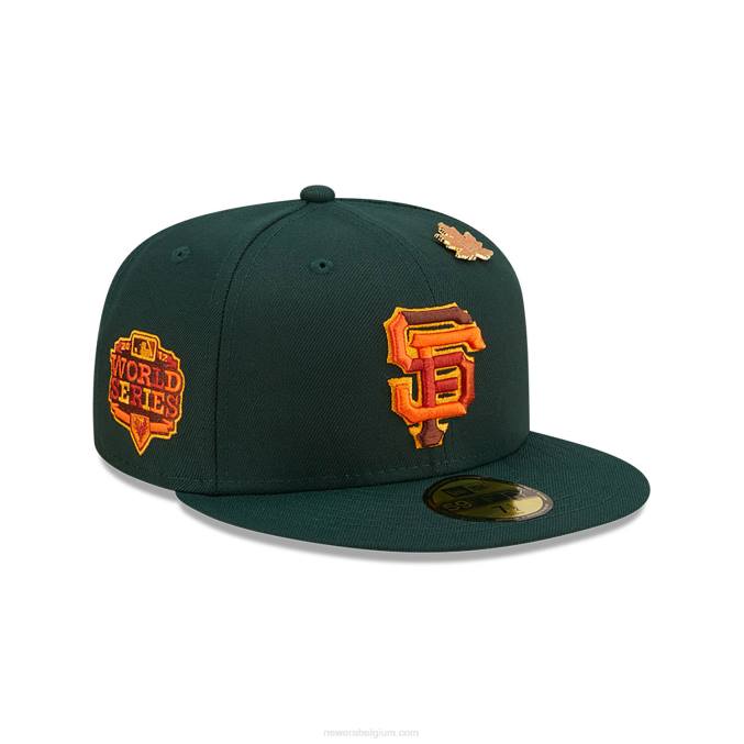 New Era san francisco giants lommerrijke donkergroene 59fifty getailleerde pet BT241192