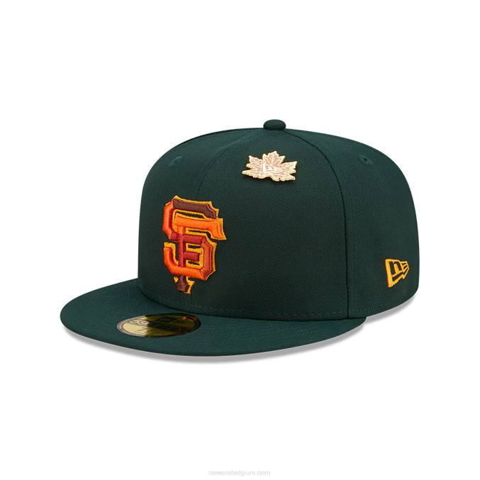 New Era san francisco giants lommerrijke donkergroene 59fifty getailleerde pet BT241192