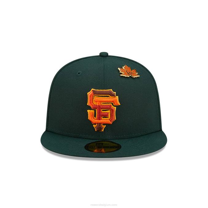 New Era san francisco giants lommerrijke donkergroene 59fifty getailleerde pet BT241192