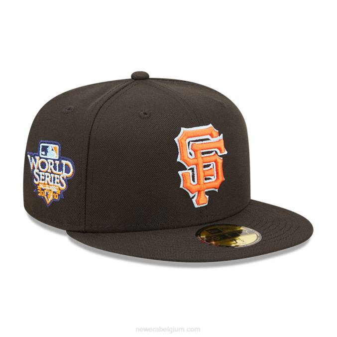 New Era san francisco giants mlb cloud zwart 59fifty getailleerde pet BT24298