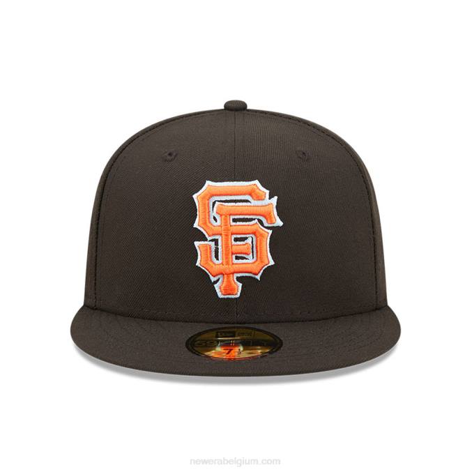 New Era san francisco giants mlb cloud zwart 59fifty getailleerde pet BT24298