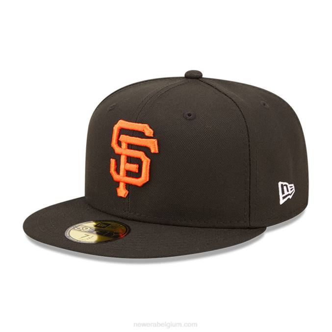 New Era san francisco giants mlb cloud zwart 59fifty getailleerde pet BT24907