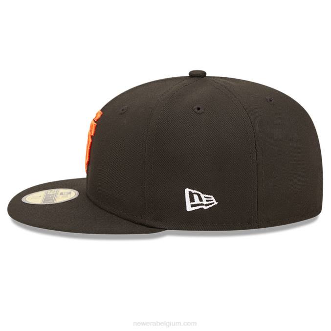New Era san francisco giants mlb cloud zwart 59fifty getailleerde pet BT24907