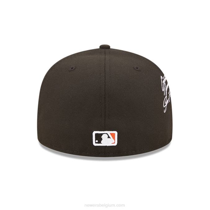 New Era san francisco giants mlb cloud zwart 59fifty getailleerde pet BT24907