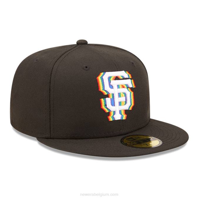 New Era san francisco giants mlb prismatische zwarte 59fifty getailleerde pet BT24672