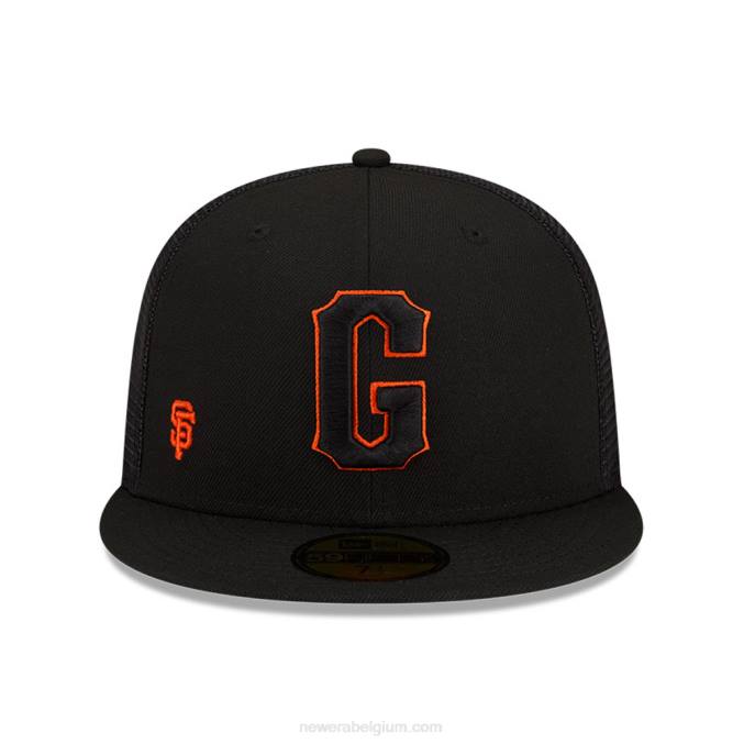 New Era san francisco giants mlb slagoefening zwarte 59fifty cap BT2471
