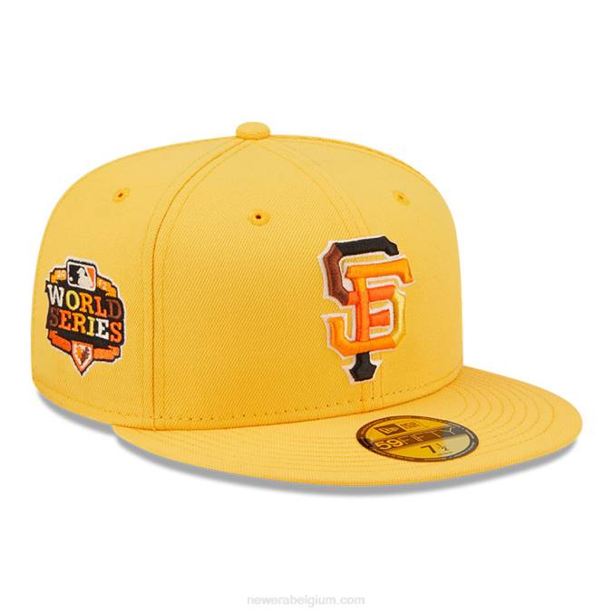 New Era san francisco giants mlb vlindergele 59fifty getailleerde pet BT24856