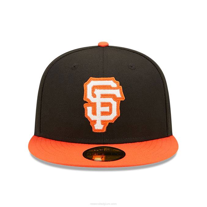 New Era san francisco giants ne letterman zwarte 59fifty getailleerde pet BT24586