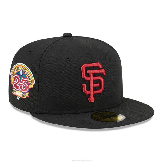 New Era san francisco giants state tartan zwarte 59fifty getailleerde pet BT24637