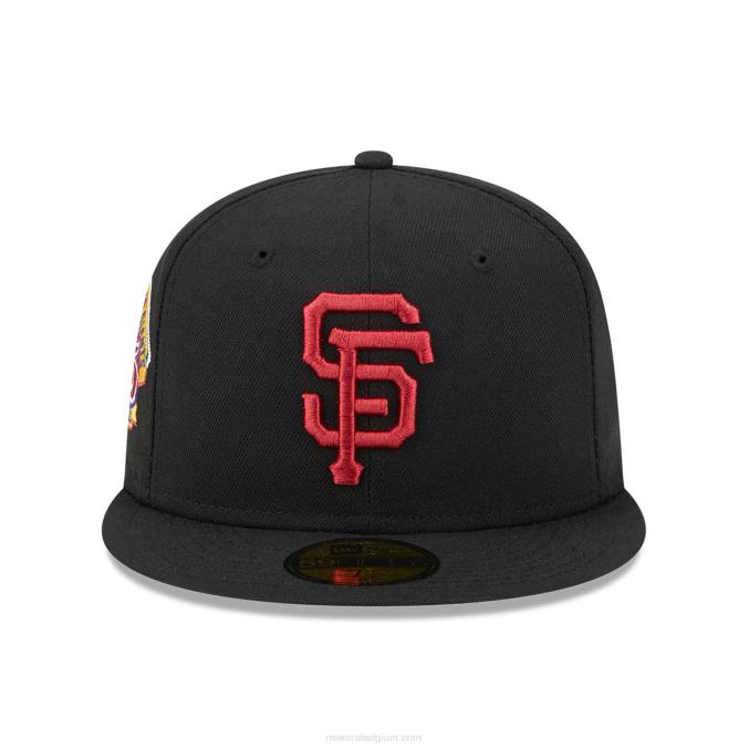 New Era san francisco giants state tartan zwarte 59fifty getailleerde pet BT24637