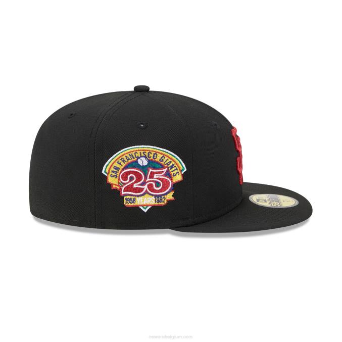 New Era san francisco giants state tartan zwarte 59fifty getailleerde pet BT24637