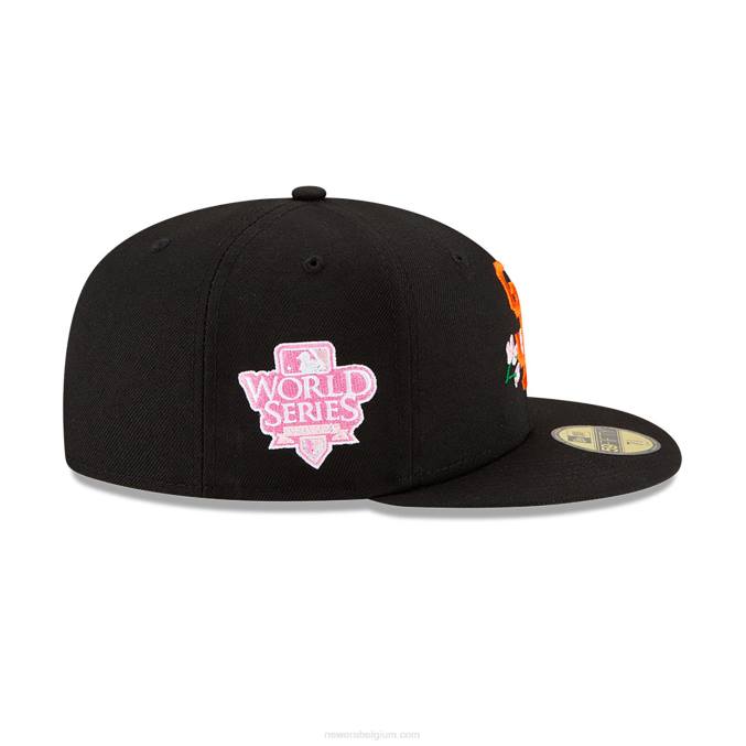 New Era san francisco giants zijpatch bloom zwart 59fifty getailleerde pet BT24663