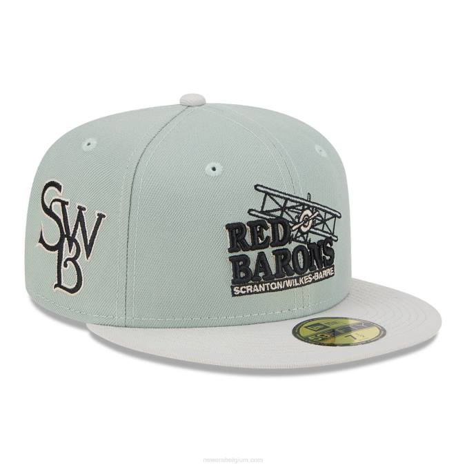 New Era scranton wilkes barre rood hometown roots groen 59fifty getailleerde pet BT24684