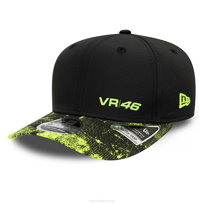 New Era shadow tech vr46 zwarte 9fifty stretch-snap cap BT241951