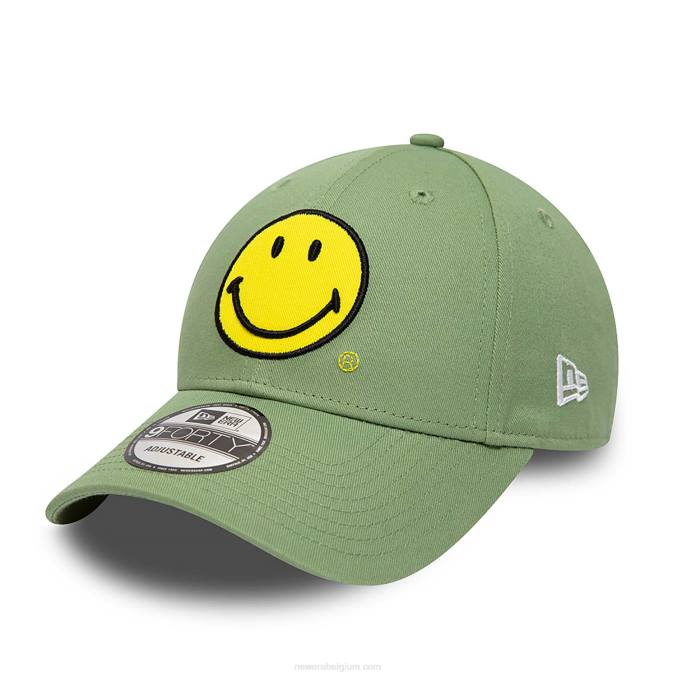 New Era smiley logo medium groen 9forty verstelbare pet BT241607