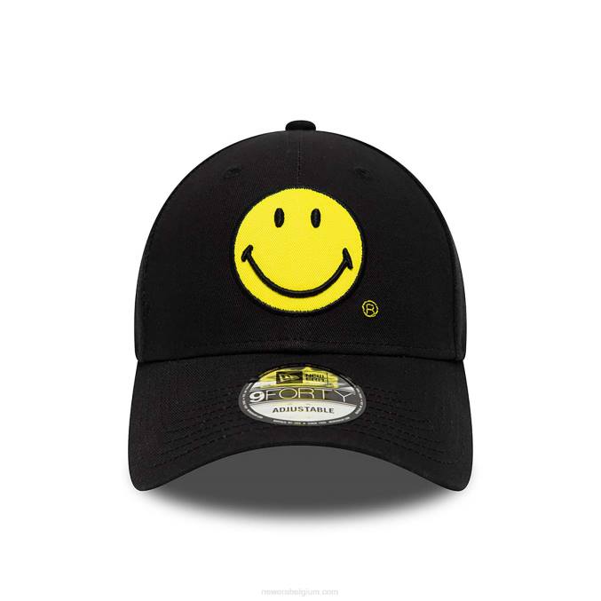 New Era smiley logo zwarte 9forty verstelbare pet BT241590