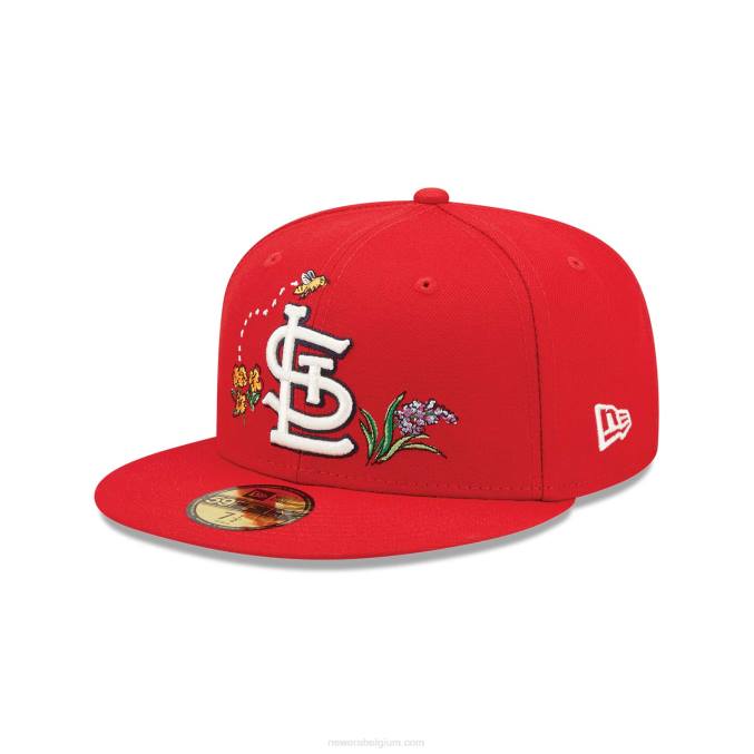 New Era st. louis cardinals aquarel bloemen rood 59fifty cap BT24956