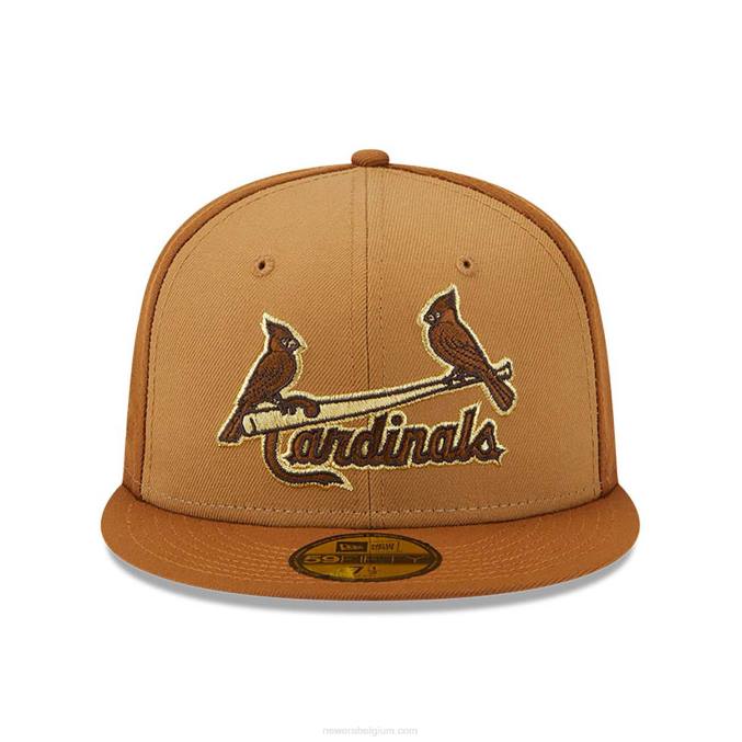 New Era st. louis cardinals driekleurige bruine 59fifty getailleerde pet BT2473