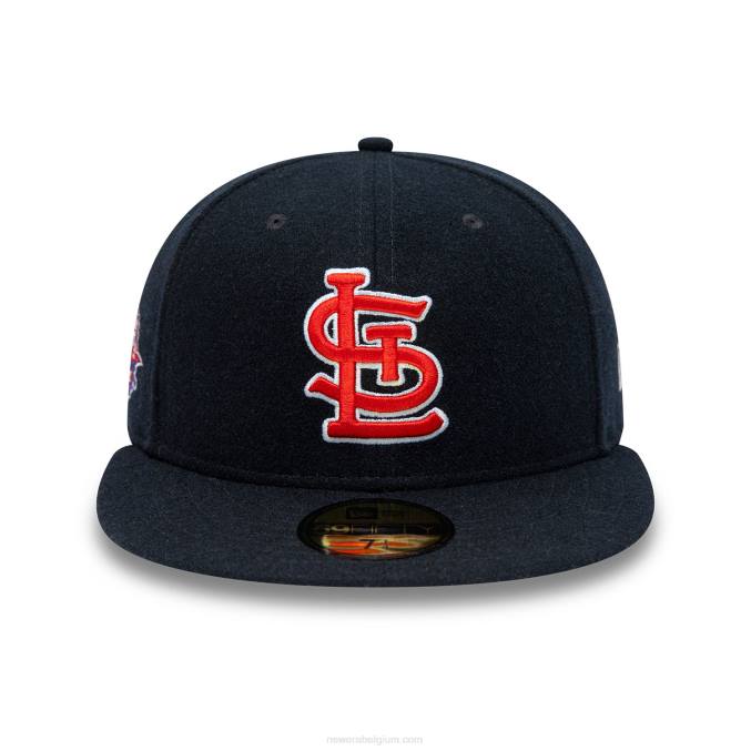 New Era st. louis cardinals jubileum wollen marine 59fifty getailleerde pet BT24144