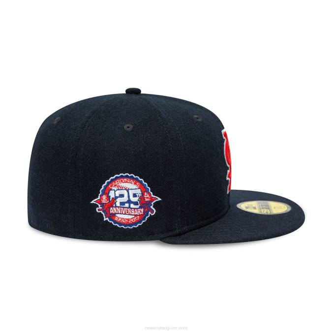 New Era st. louis cardinals jubileum wollen marine 59fifty getailleerde pet BT24144