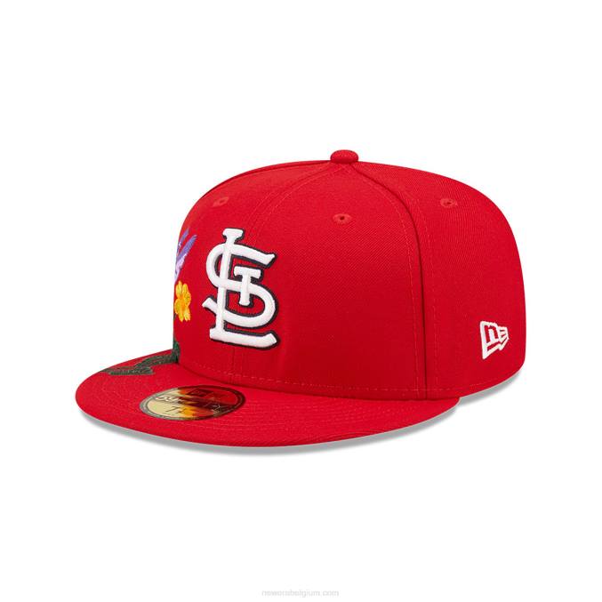 New Era st. louis cardinals mlb blooming red 59fifty getailleerde pet BT24466