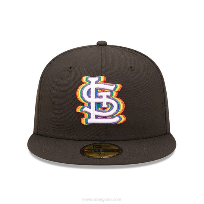 New Era st. louis cardinals mlb prismatische zwarte 59fifty getailleerde pet BT24427