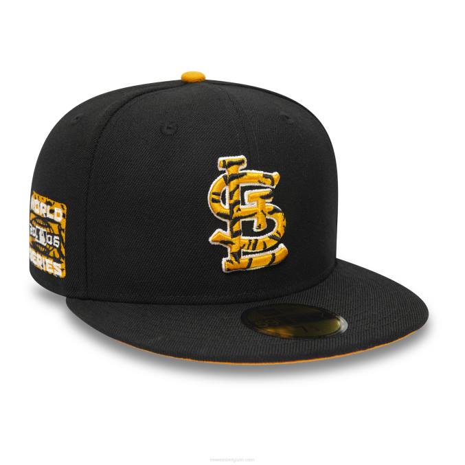 New Era st. louis cardinals tiger fill zwarte 59fifty getailleerde pet BT24120