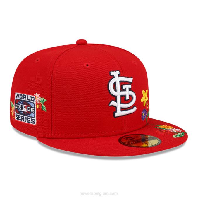 New Era st. louis cardinals vizier bloom rood 59fifty getailleerde pet BT24305