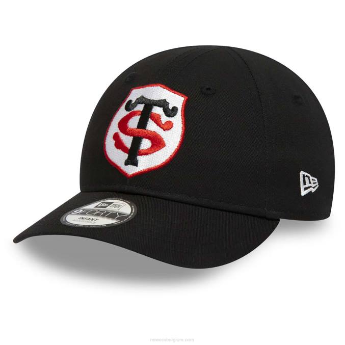 New Era stade toulousain team logo zwart 940 pet voor baby's BT241630