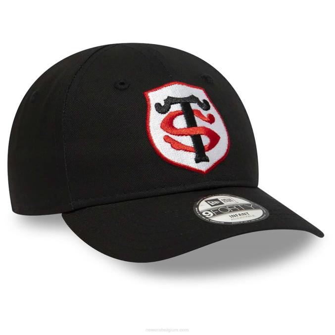 New Era stade toulousain team logo zwart 940 pet voor baby's BT241630